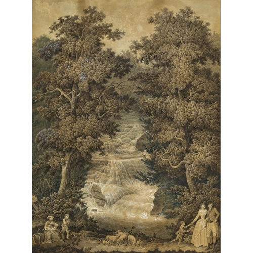 18. JH. SCHWEIZ : Bauernfamilie und Patrizierfamilie an Wasserf�llen im Berner Umland (DOBIASCHOFSKY AUKTIONEN AG)