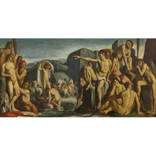 PIERRE PUVIS DE CHAVANNES : Les baigneurs (sc�ne mythologique) (DOBIASCHOFSKY AUKTIONEN AG)