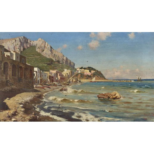 GOFFREDO PAOLUCCI SINIBALDI : Strand auf Capri (DOBIASCHOFSKY AUKTIONEN AG)