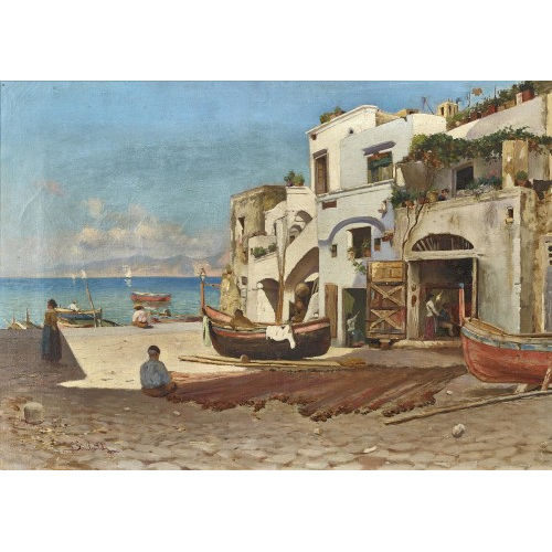 GOFFREDO PAOLUCCI SINIBALDI : Am Strand von Capri (DOBIASCHOFSKY AUKTIONEN AG)