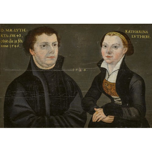 LUCAS I CRANACH : Portr�ts von Martin Luther und seiner Gattin Katharina von Bora (DOBIASCHOFSKY AUKTIONEN AG)