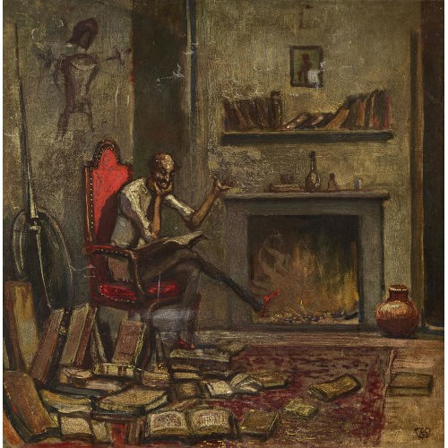 20. JH. SPANIEN : Don Quijote bei der Buchlekt�re (DOBIASCHOFSKY AUKTIONEN AG)
