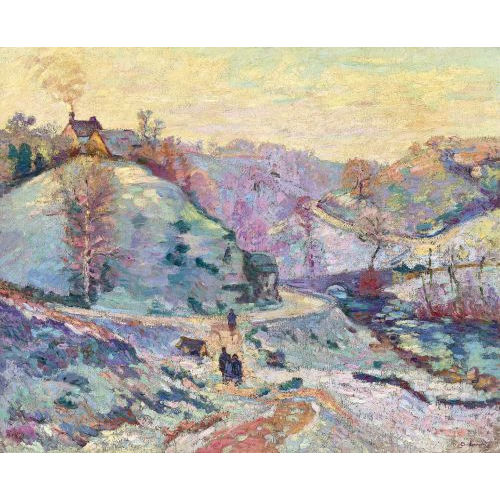 ARMAND (AUCH JEAN-BAPTISTE ARMAND) GUILLAUMIN : 'Le pont Charraud, gel�e blanche' (DOBIASCHOFSKY AUKTIONEN AG)