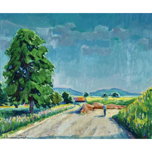 ALBERT NEUENSCHWANDER : Sonniger Feldweg (DOBIASCHOFSKY AUKTIONEN AG)