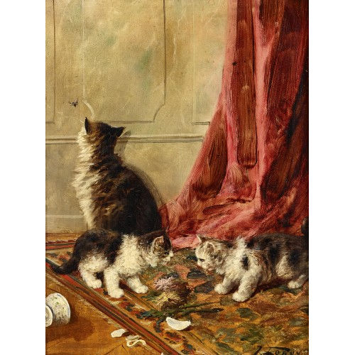 JULES LEROY : Spielende Katzen (DOBIASCHOFSKY AUKTIONEN AG)