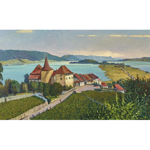 OTTO CL�NIN : Blick auf Erlach und die St. Petersinsel (DOBIASCHOFSKY AUKTIONEN AG)