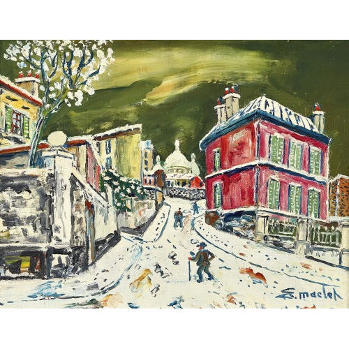 ELIS�E MACLET : 'Rue Ravignan, Montmartre' (DOBIASCHOFSKY AUKTIONEN AG)
