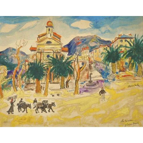 ELIS�E MACLET : '�le Rousse. Place Paoli' (DOBIASCHOFSKY AUKTIONEN AG)