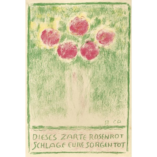 CUNO AMIET : 'Blumenvase mit Rose' (DOBIASCHOFSKY AUKTIONEN AG)