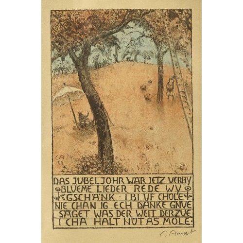 CUNO AMIET : 'Die Obsternte' (DOBIASCHOFSKY AUKTIONEN AG)