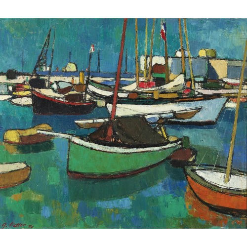 ALFRED FRANZ SIDLER : 'Cassis. Bootshafen' (DOBIASCHOFSKY AUKTIONEN AG)