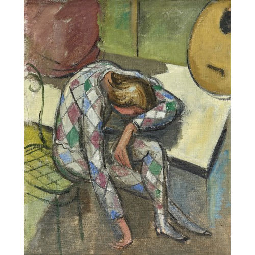 MAURICE BARRAUD : Sitzender Harlekin (DOBIASCHOFSKY AUKTIONEN AG)