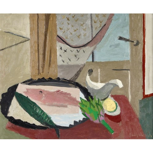 HENRY WABEL : Stillleben mit Fischen und Artischocke (DOBIASCHOFSKY AUKTIONEN AG)
