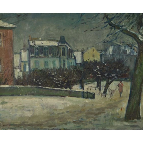 FRANZ KARL OPITZ : Winterlicher Platz (DOBIASCHOFSKY AUKTIONEN AG)