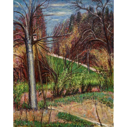 HERMANN HUBER : Herbstliche Landschaftspartie (DOBIASCHOFSKY AUKTIONEN AG)