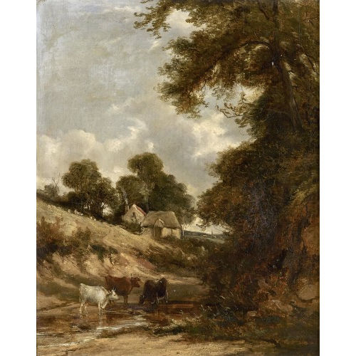 ALFRED VICKERS : 'Landscape with cattle' (DOBIASCHOFSKY AUKTIONEN AG)