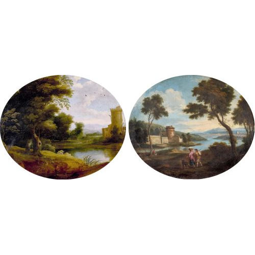 18./19. JH. ITALIEN : Idyllische Flusslandschaften. Gegenst�cke (DOBIASCHOFSKY AUKTIONEN AG)