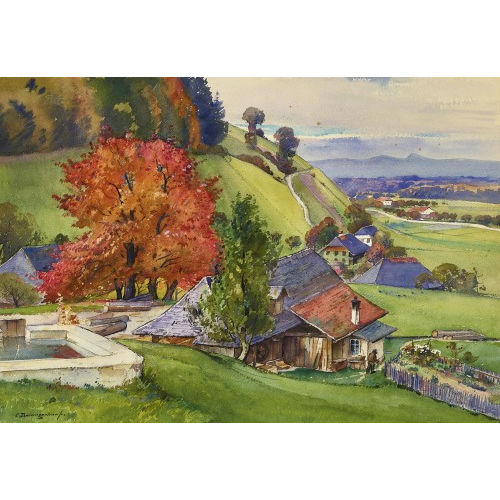 CHRISTIAN BAUMGARTNER : Herbstliche Landschaft (DOBIASCHOFSKY AUKTIONEN AG)