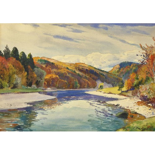 CHRISTIAN BAUMGARTNER : 'Herbst an der Aare' (DOBIASCHOFSKY AUKTIONEN AG)