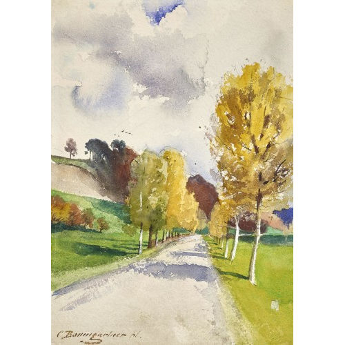 CHRISTIAN BAUMGARTNER : Herbstliche Allee (DOBIASCHOFSKY AUKTIONEN AG)