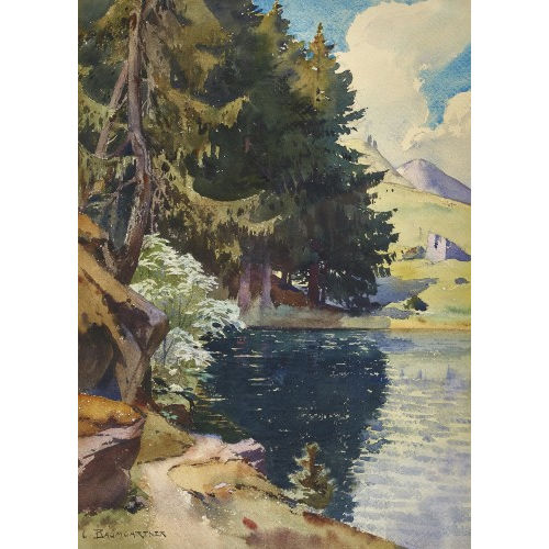 CHRISTIAN BAUMGARTNER : Uferlandschaft (DOBIASCHOFSKY AUKTIONEN AG)