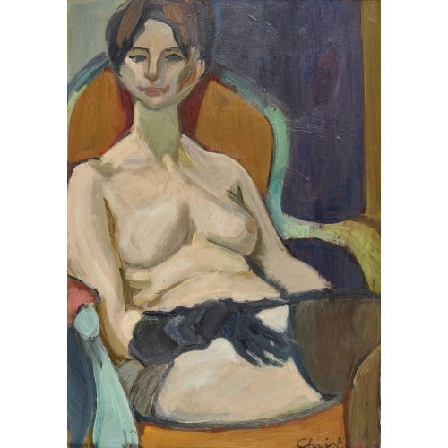 MARTIN ALFRED CHRIST : Sitzender weiblicher Akt (DOBIASCHOFSKY AUKTIONEN AG)