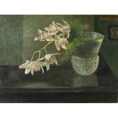 VICTOR SURBEK : Stillleben mit Orchidee (DOBIASCHOFSKY AUKTIONEN AG)