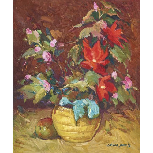 JOS� MANUEL CHICO PRATS : Blumenstillleben (DOBIASCHOFSKY AUKTIONEN AG)