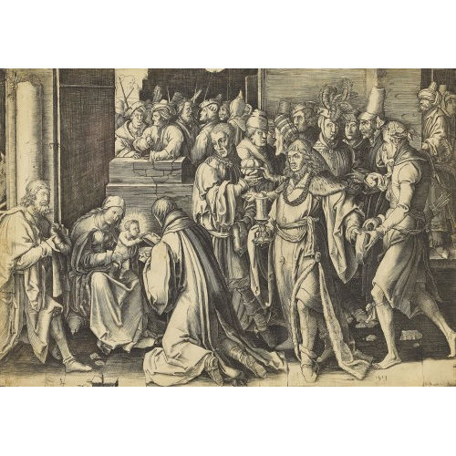 LUCAS VAN LEYDEN : 'Die Anbetung der K�nige' (DOBIASCHOFSKY AUKTIONEN AG)