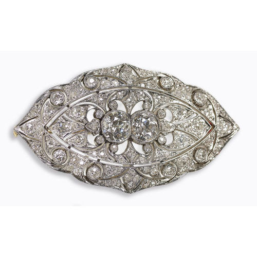 DIAMANT-BROSCHE : (DOBIASCHOFSKY AUKTIONEN AG)