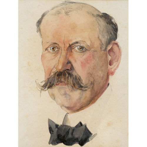 MAX ALFRED BURI : Kopfportr�t eines �lteren Herrn mit Schnurrbart (DOBIASCHOFSKY AUKTIONEN AG)