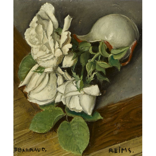 FRAN�OIS �MILE BARRAUD : Nature morte aux roses blanches (DOBIASCHOFSKY AUKTIONEN AG)