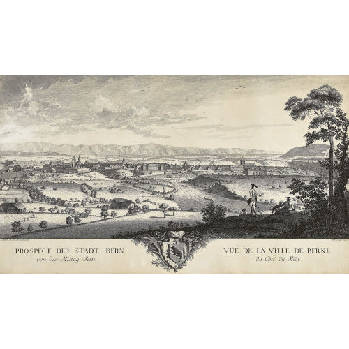JOHANN LUDWIG ABERLI : 'Prospect der Stadt Bern von der Mittag Seite' (DOBIASCHOFSKY AUKTIONEN AG)