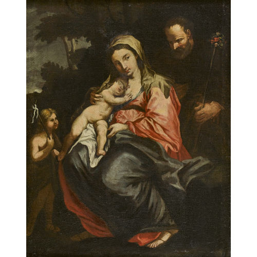 18. JH. ITALIEN : Die Heilige Familie mit Johannesknabe (DOBIASCHOFSKY AUKTIONEN AG)