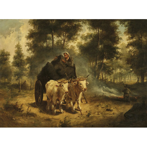 CARL II SCHWENINGER : K�hler auf dem Ochsenkarren (DOBIASCHOFSKY AUKTIONEN AG)