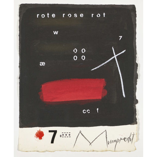 RUDOLF MUMPRECHT : 'rote rose rot' (DOBIASCHOFSKY AUKTIONEN AG)