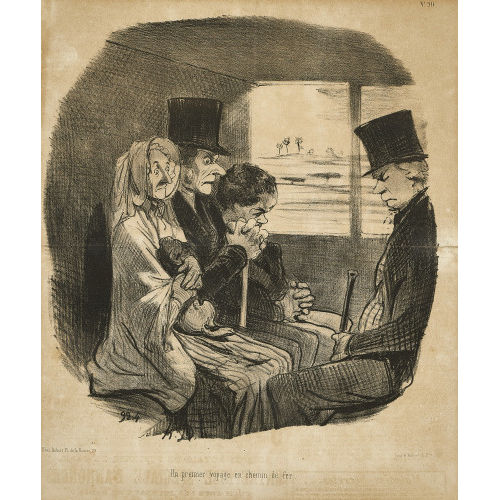 HONOR DAUMIER : 'Un premier voyage en chemin de fer' (DOBIASCHOFSKY AUKTIONEN AG)