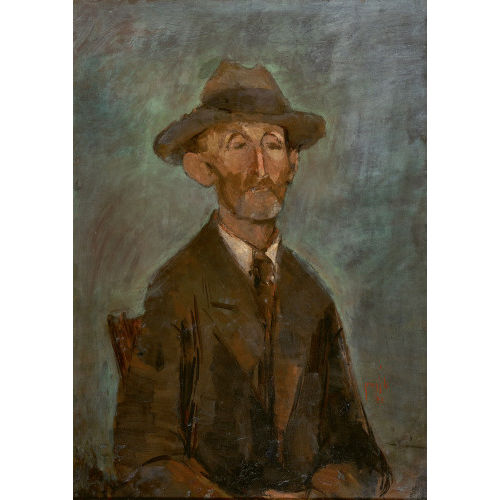 ARYEH LUBIN : 'Man with a hat' (DOBIASCHOFSKY AUKTIONEN AG)