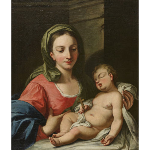17./18. JH. ITALIEN : Madonna mit schlafendem Jesuskind (DOBIASCHOFSKY AUKTIONEN AG)