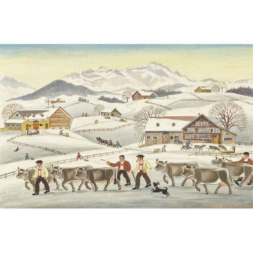 WERNER GUT-STARK : Winter im Appenzell (DOBIASCHOFSKY AUKTIONEN AG)