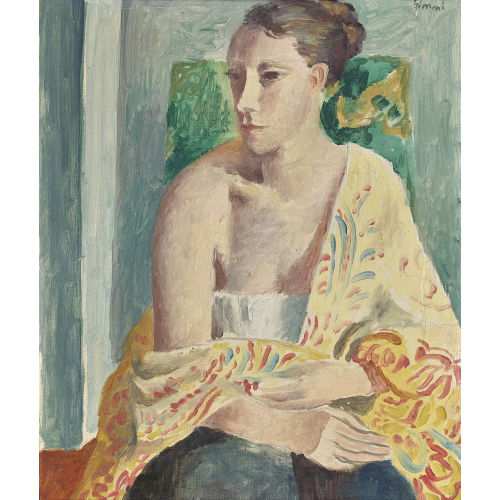 WILHELM GIMMI : 'Femme assise' (DOBIASCHOFSKY AUKTIONEN AG)