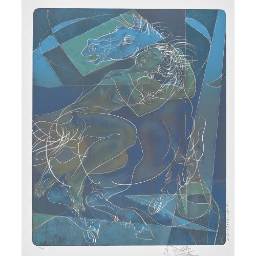 HANS ERNI : 'Reiterin, Blau' (DOBIASCHOFSKY AUKTIONEN AG)