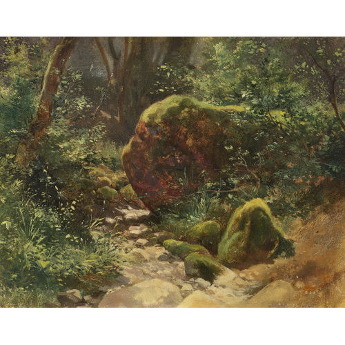 ALEXANDRE CALAME : Rochers dans un bois (DOBIASCHOFSKY AUKTIONEN AG)
