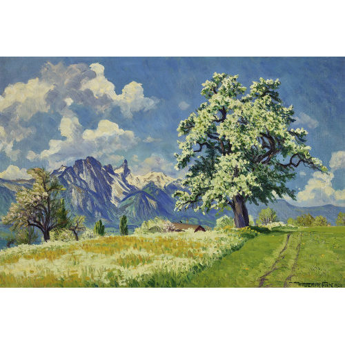 WALDEMAR THEOPHIL FINK : 'Bl�hender Birnbaum bei Sigriswil' (DOBIASCHOFSKY AUKTIONEN AG)