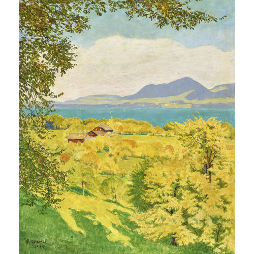 PLINIO COLOMBI : 'Oktobermorgen (Blick gegen Thun)' (DOBIASCHOFSKY AUKTIONEN AG)