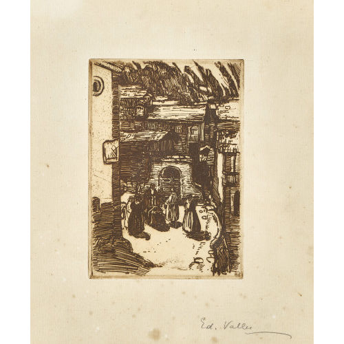 �DOUARD VALLET : 'Village valaisan' (DOBIASCHOFSKY AUKTIONEN AG)