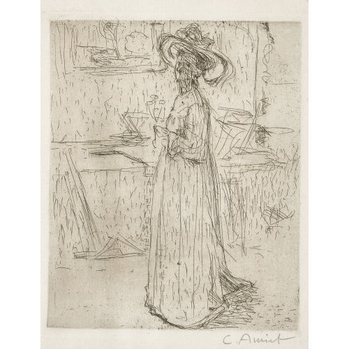 CUNO AMIET : 'Die Gattin des K�nstlers in ganzer Figur' (DOBIASCHOFSKY AUKTIONEN AG)