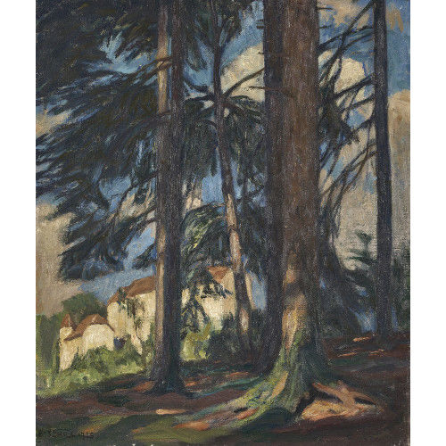 EMIL SCHILL : Waldst�ck mit Burg (DOBIASCHOFSKY AUKTIONEN AG)