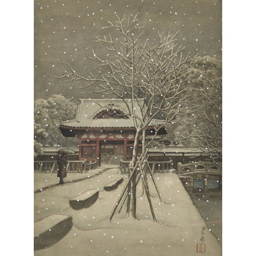 KAWASE HASUI : Spaziergang im Schnee (DOBIASCHOFSKY AUKTIONEN AG)
