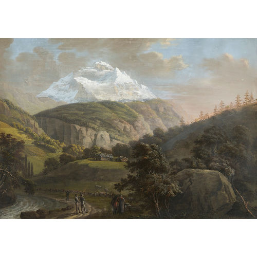 JOHANN GEORG VOLMAR : Das Lauterbrunnental mit Jungfrau (DOBIASCHOFSKY AUKTIONEN AG)